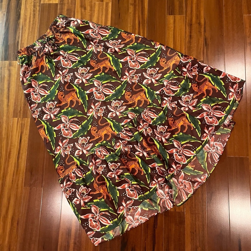 Scotch Soda Maxi Skirt Tiger Aloha Hula Maison Scotch Floral Resort Tropical XS
